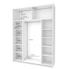 Kleiderschrank Doros G-Caiser Schiebetüren Weiß Ewok Eiche 2 Türen 180x60x240 (42005020)