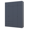 Kleiderschrank Doros Lukas mit Drehtüren Graphitgrau 180x50x240 (80736288)