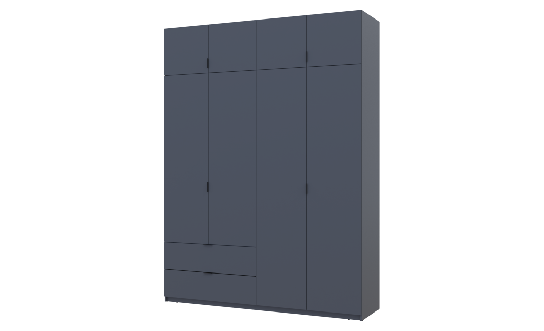 Kleiderschrank Doros Lukas mit Drehtüren Graphitgrau 180x50x240 (80736288)