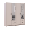 Kleiderschrank mit Spiegel Doros Rondi Kaschmir 2+2 Türen 164x52x195 (42005617)