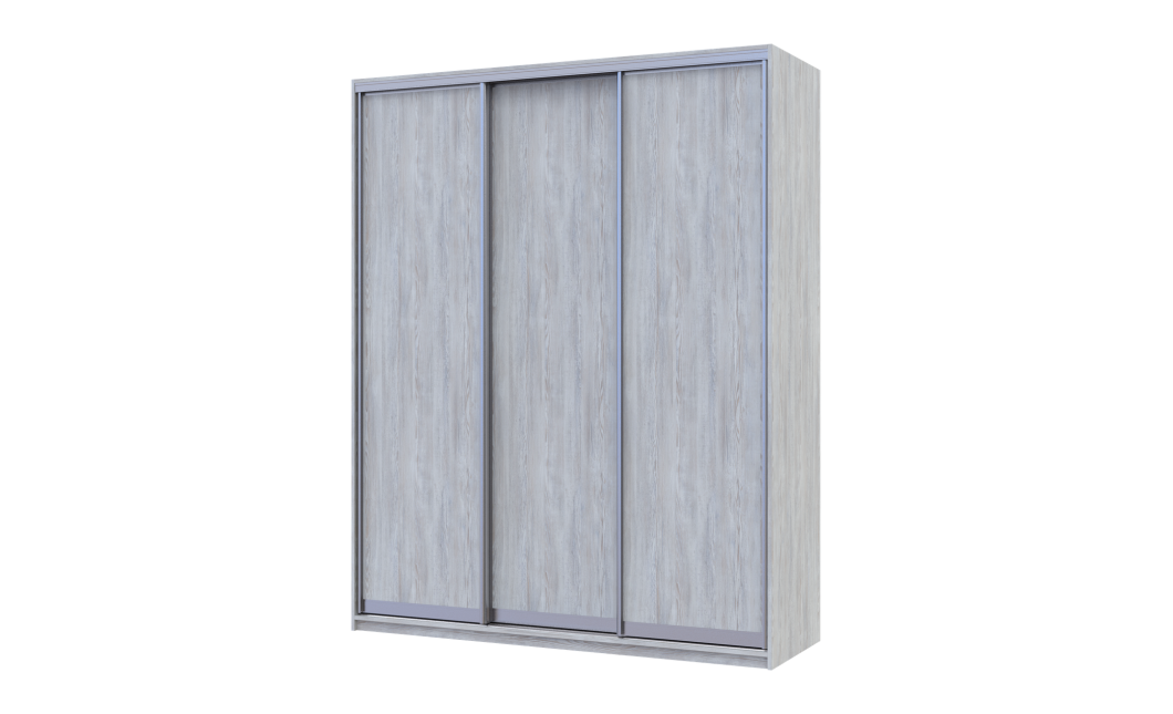 Kleiderschrank Doros City Light Natti Luc Schiebetüren 3 Türen 225x60x225 (80736526)