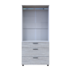 Kleiderschrank Doros Thorn Natti Kiefer/Weiß 2 Türen 3 Schubladen Kleiderstange 90x51,6x200 (44900461)