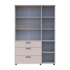 Kleiderschrank Doros Thorn Kaschmir 3 Türen 3 Schubladen Böden 135x51,6x200 (44900498)