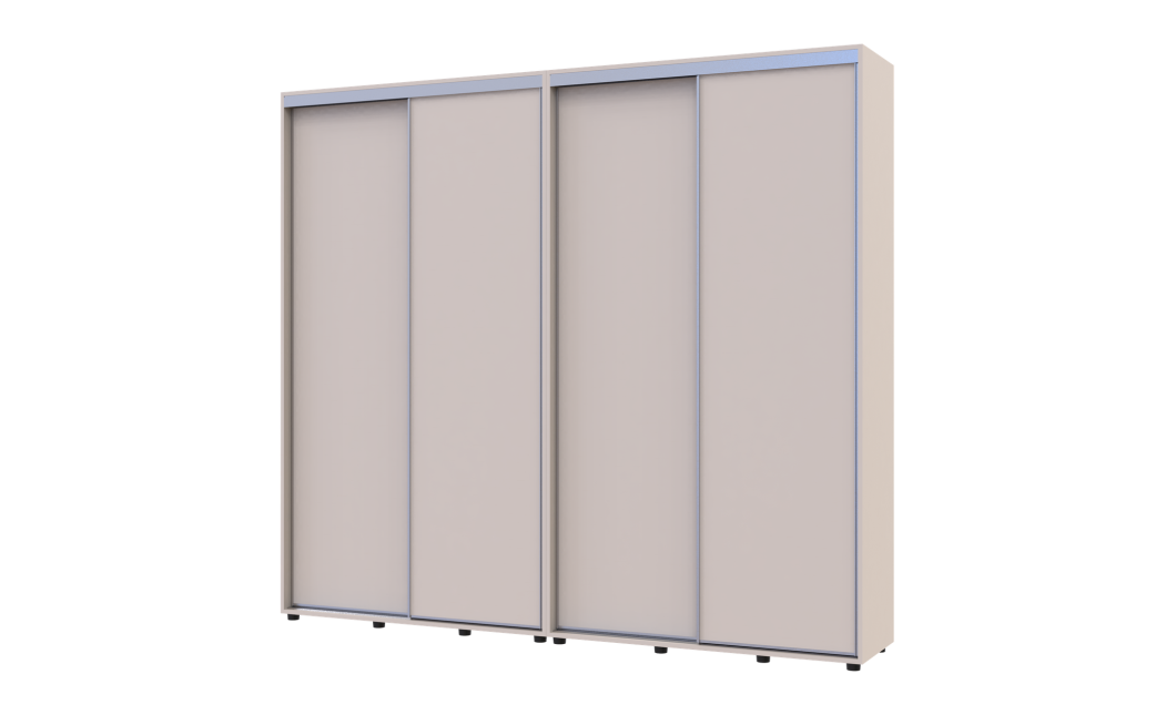 Kleiderschrank Doros Sigma Slim Schiebetüren Kaschmir 2+2 Türen 240x45x214.4 (42005594)