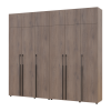 Kleiderschrank mit Regalen und Aufsatz Doros Kasper Cremona Cannolo 3+3 Türen 270x48x245 (42005577)
