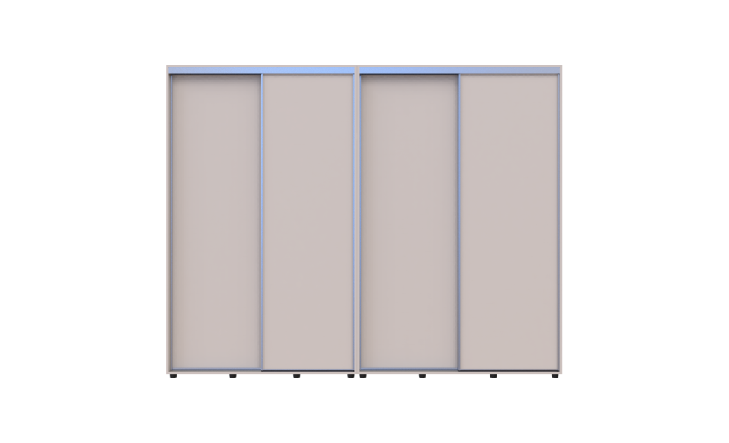 Kleiderschrank Doros Sigma Slim Schiebetüren Kaschmir 2+2 Türen 270x45x214.4 (42005600)