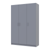Kleiderschrank Doros Promo mit Drehtüren Grau 3 Türen 135x48x204 (80737765)