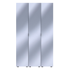 Kleiderschrank Set Doros Gelar Graphitgrau mit 3 Spiegeln 117x49,5x203,4 (42002167)