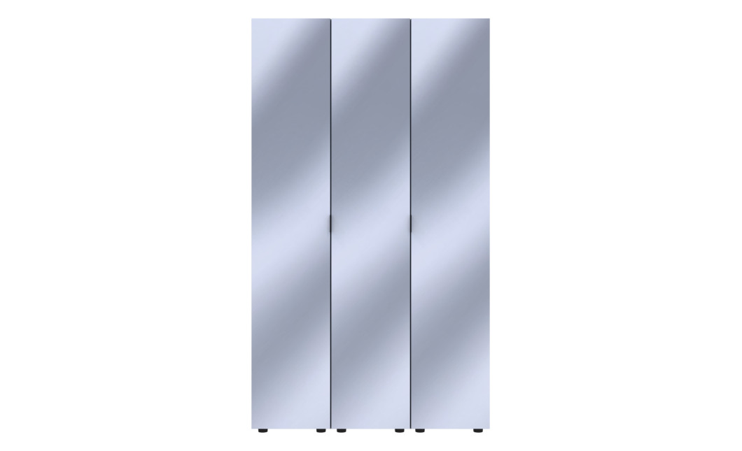 Kleiderschrank Set Doros Gelar Graphitgrau mit 3 Spiegeln 117x49,5x203,4 (42002167)