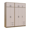 Kleiderschrank mit Aufsatz Doros Rondi Artisan Eiche/Kaschmir 2+3 Türen 203x52x236 (42005666)