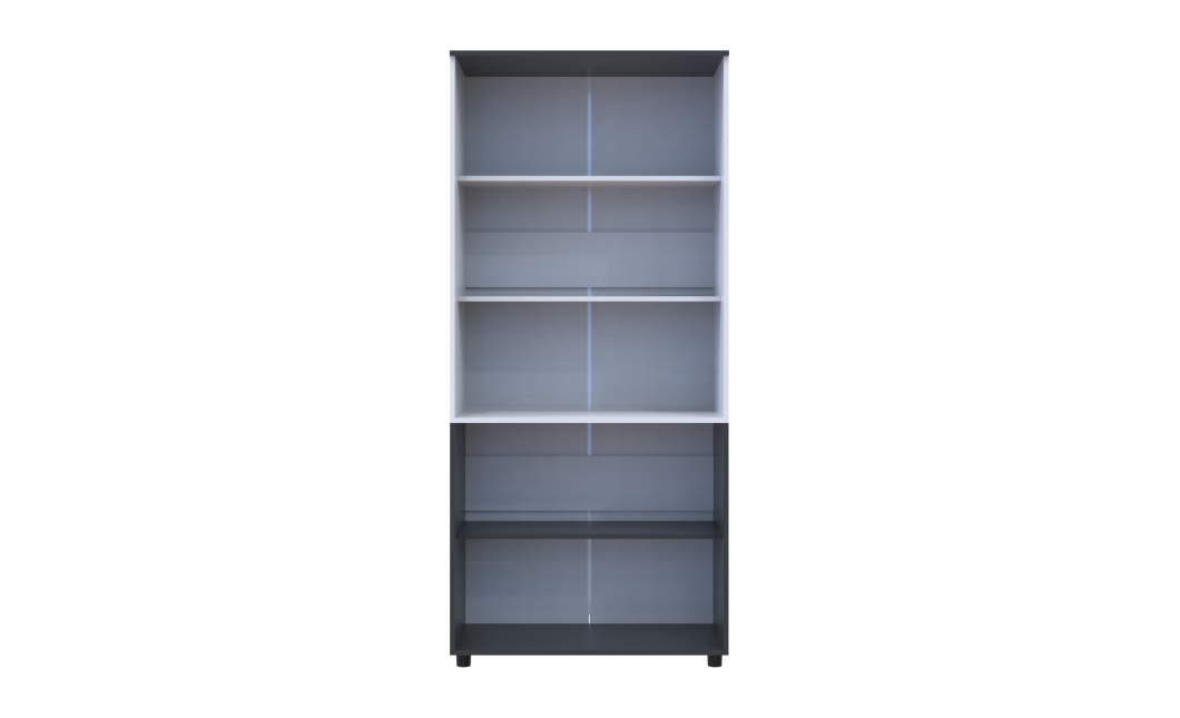 Kleiderschrank Doros Thorn Anthrazit/Weiß 2 Türen Böden 90x51,6x200 (44900468)