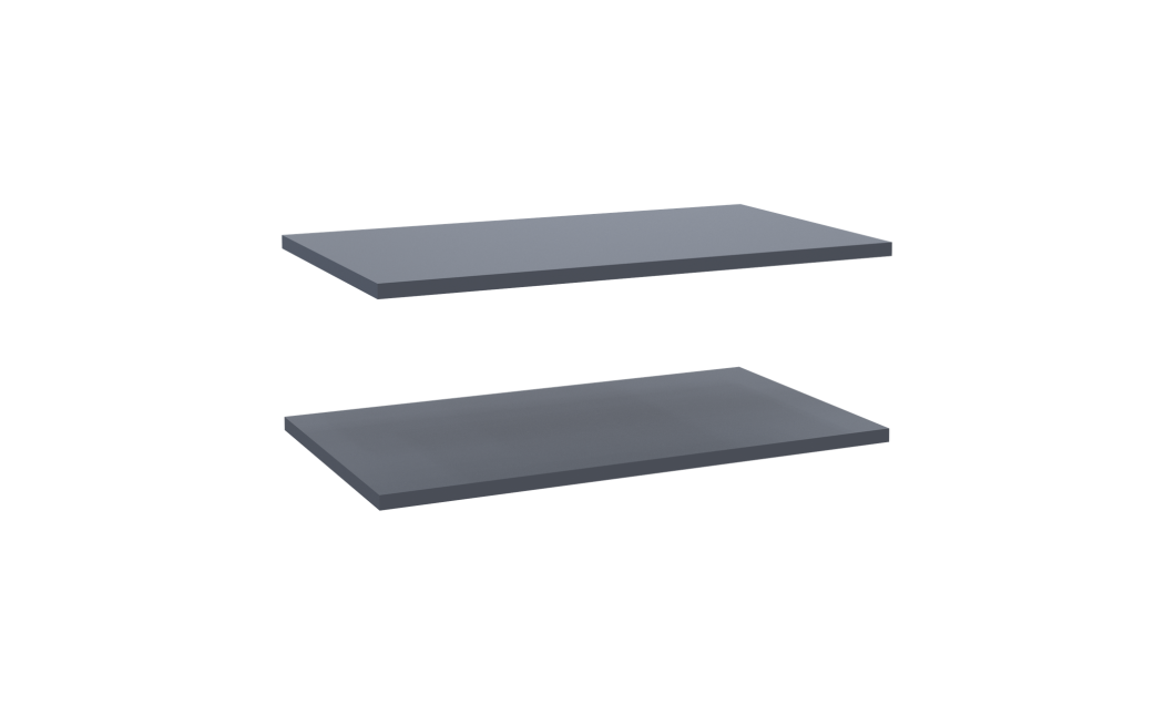 Regalböden Doros Kassel 2er-Set Graphitgrau 61,5x34,5x1,6 (41516223)