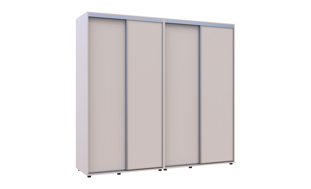 Kleiderschrank Doros Sigma Slim Schiebetüren Kaschmir 2+2 Türen 230x60x214.4 (42005593)