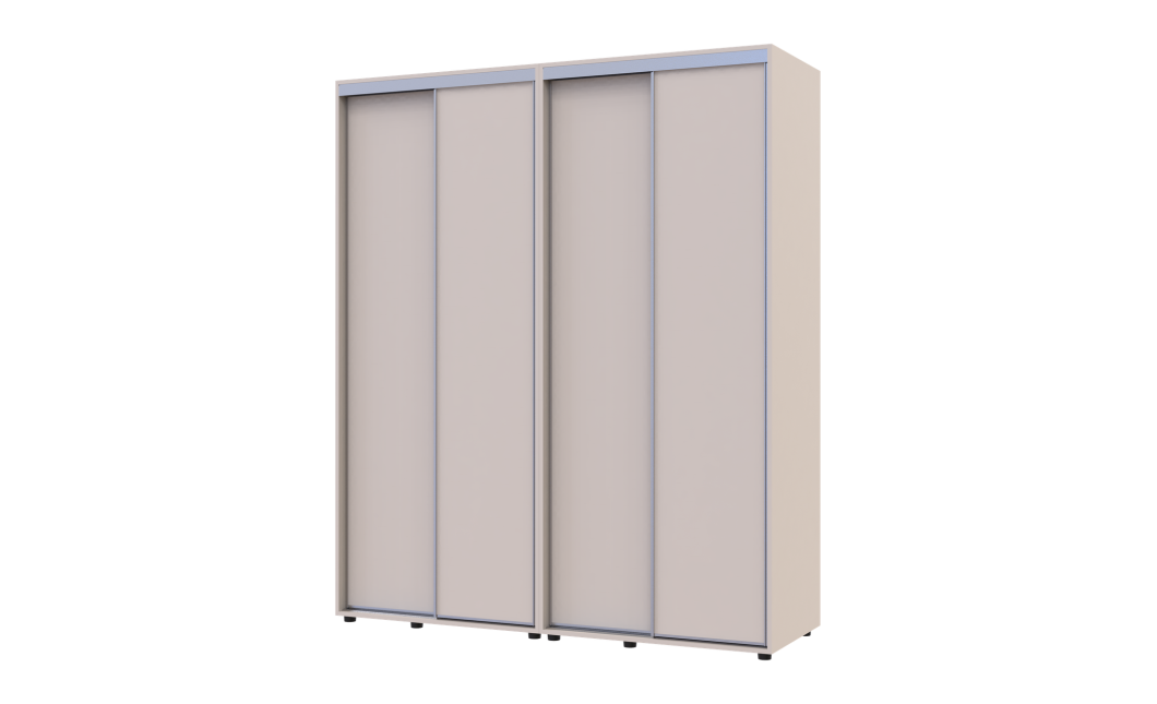 Kleiderschrank Doros Sigma Slim Schiebetüren Kaschmir 2+2 Türen 180x60x214.4 (42005583)