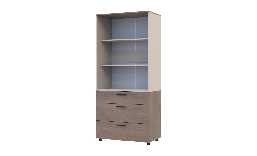 Kleiderschrank Doros Thorn Cremona Cannolo/Kaschmir 2 Türen 3 Schubladen Böden 90x51,6x200 (44900454)