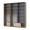 Kleiderschrank mit Spiegel und hohem Aufsatz Doros Rondi Artisan Eiche/Kaschmir 2+4 Türen 242x52x260 (42005681)