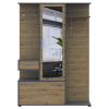 Flurschrank Doros Finch Graphitgrau/Eiche Artisan 145x37x202 (44900220)