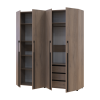 Kleiderschrank mit Regalen und Schubladen Doros Kasper Cremona Cannolo 2+2 Türen 180x48x204 (42005535)