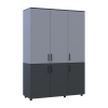 Kleiderschrank Doros Thorn Anthrazit/Grau 3 Türen Böden 135x51,6x200 (44900520)