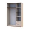 Kleiderschrank Doros Rondi mit Drehtüren Kaschmir 3 Türen 121x52x195 (80738472)