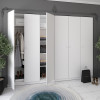 Kleiderschrank Doros Promo mit Drehtüren Weiß 3+3 Türen 270x48x204 (42005006)