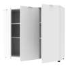 Kommode Doros Ron 6 Weiß 3 Türen 120x38x100 (41515999)