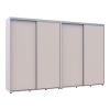 Kleiderschrank Doros Sigma Slim Schiebetüren Kaschmir 2+2 Türen 330x60x214.4 (42005613)