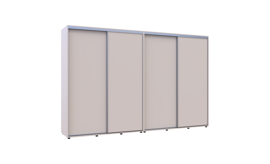 Kleiderschrank Doros Sigma Slim Schiebetüren Kaschmir 2+2 Türen 330x60x214.4 (42005613)