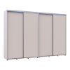Kleiderschrank Doros Sigma Slim Schiebetüren Kaschmir 2+2 Türen 310x60x214.4 (42005609)