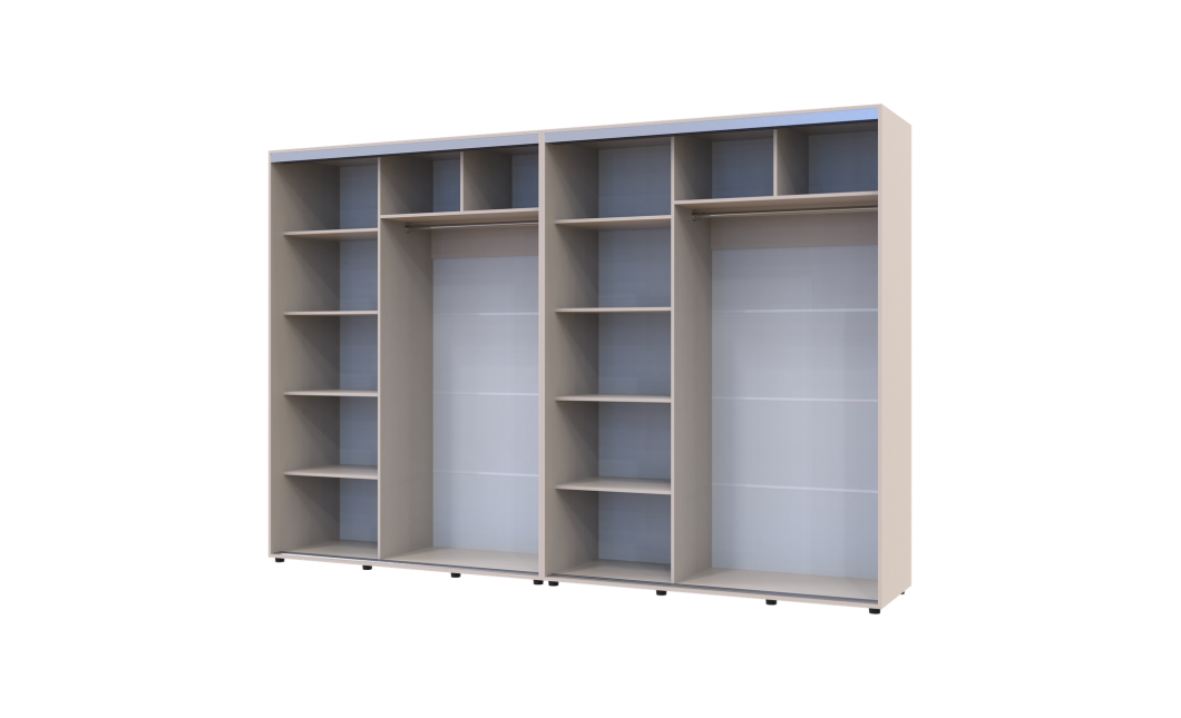 Kleiderschrank Doros Sigma Slim Schiebetüren Kaschmir 2+2 Türen 320x60x214.4 (42005611)