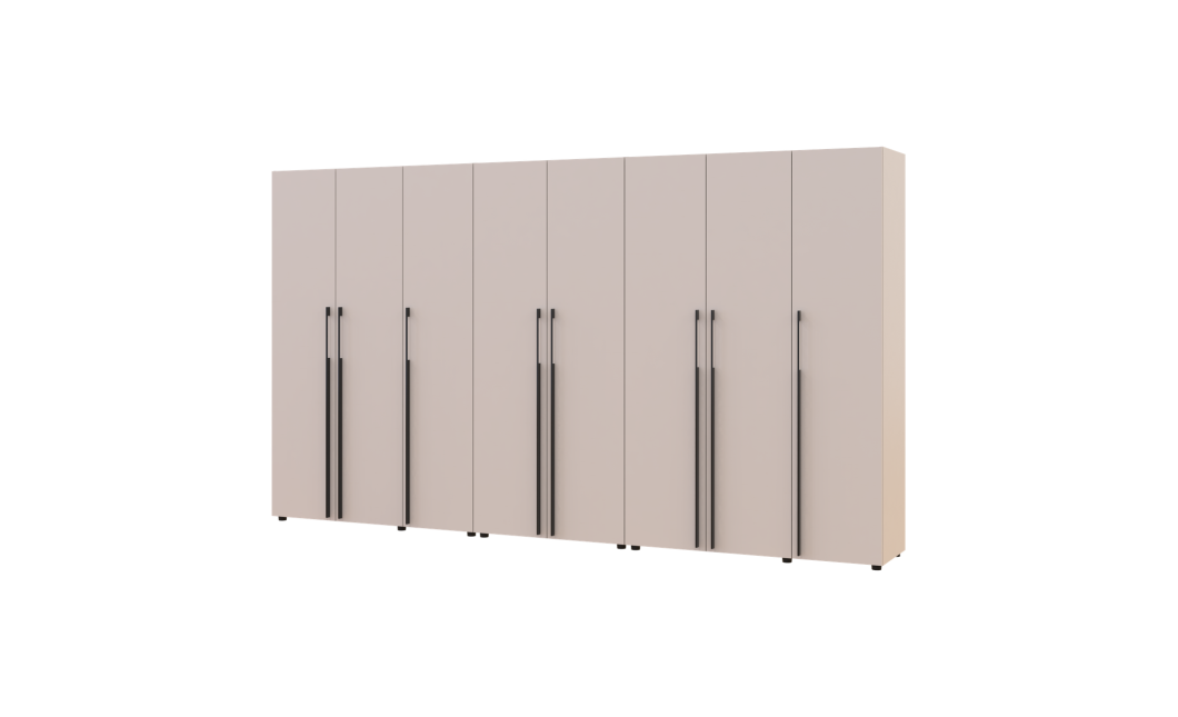 Kleiderschrank mit Regalen und Schubladen Doros Kasper Kaschmir 3+2+3 Türen 360x48x204 (42005742)