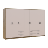 Kleiderschrank Doros Rondi Artisan Eiche/Kaschmir 3+4 Türen 281x52x195 (42005660)