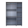 Kleiderschrank Doros Thorn Grau 3 Türen Kleiderstange 135x51,6x200 (44900487)