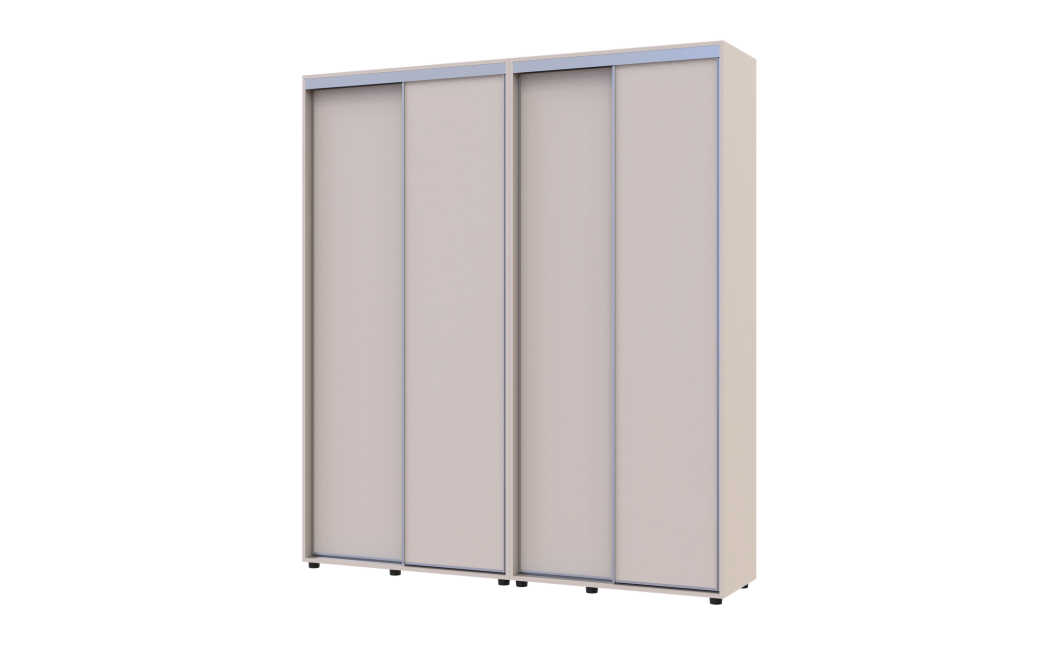 Kleiderschrank Doros Sigma Slim Schiebetüren Kaschmir 2+2 Türen 190x45x214.4 (42005584)