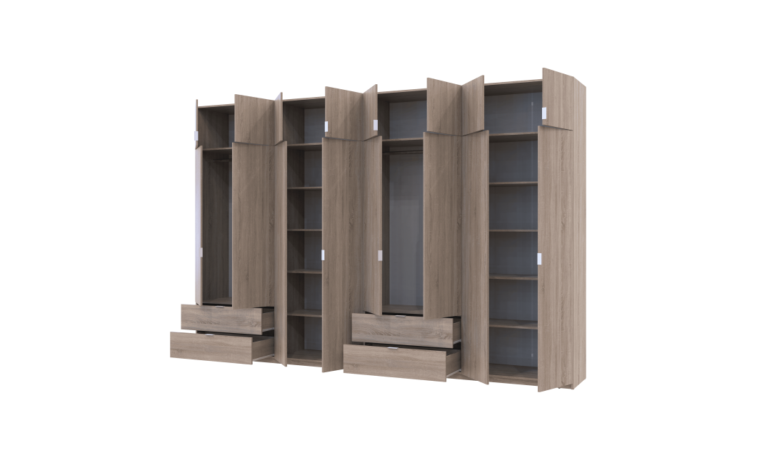 Kleiderschrank Doros Lukas Sonoma Eiche 4+4 Türen 360x50x240 (42005143)