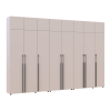 Kleiderschrank mit Schubladen, Regalen und Aufsatz Doros Kasper Kaschmir 3+2+3 Türen 360x48x245 (42005744)