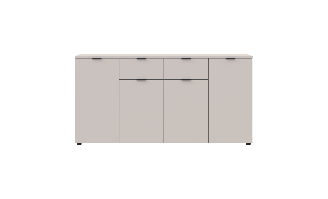 Kommode Doros Ron 7 Kaschmir 4 Türen 2 Schubladen 160x38x81 (41516049)