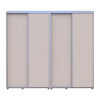 Kleiderschrank Doros Sigma Slim Schiebetüren Kaschmir 2+2 Türen 240x60x214.4 (42005595)