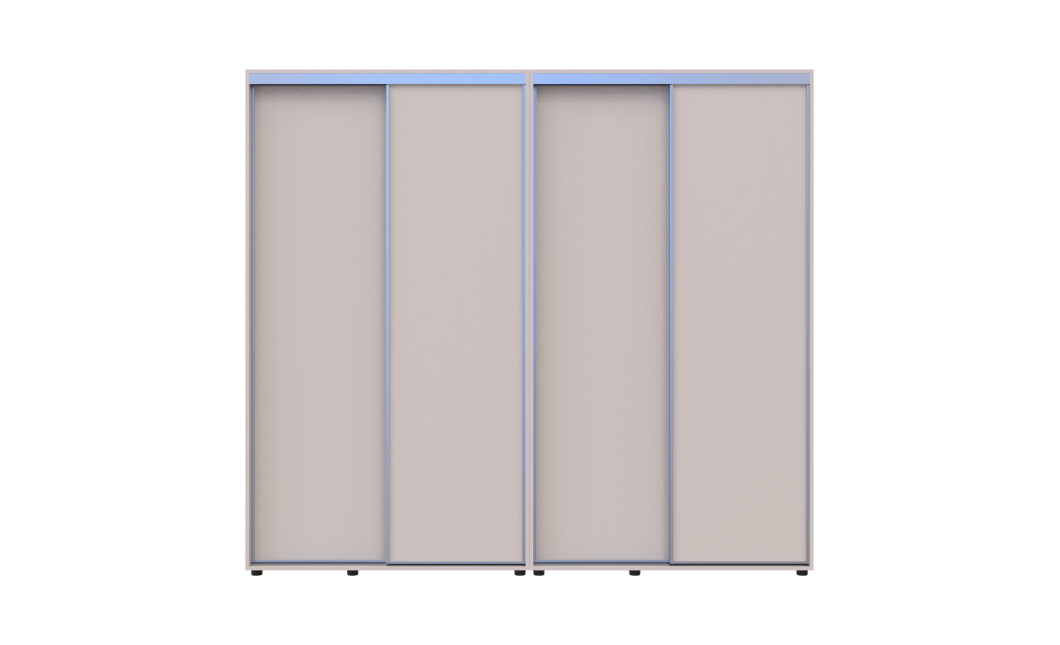 Kleiderschrank Doros Sigma Slim Schiebetüren Kaschmir 2+2 Türen 240x60x214.4 (42005595)