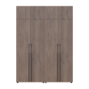Kleiderschrank mit Schubladen, Regalen und Aufsatz Doros Kasper Cremona Cannolo 2+2 Türen 180x48x245 (42005545)
