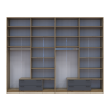 Kleiderschrank mit Spiegel und hohem Aufsatz Doros Rondi Artisan Eiche/Graphit 4+4 Türen 320x52x260 (42005723)