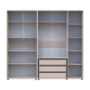 Kleiderschrank mit Regalen und Schubladen Doros Kasper Kaschmir 2+3 Türen 225x48x204 (42005550)