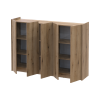 Schuhschrank Doros Kassel mit Spiegel Eiche Evoke 5 Türen 159×40×110 (42005502)