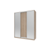 Kleiderschrank Doros City Light Schiebetüren Sonoma Eiche mit Spiegel 180x60x225 (44900030)
