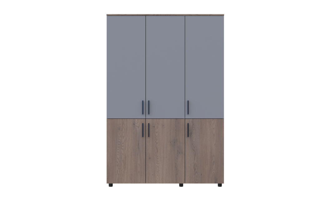 Kleiderschrank Doros Thorn Cremona Cannolo/Grau 3 Türen Böden 135x51,6x200 (44900504)