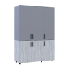 Kleiderschrank Doros Thorn Natti Kiefer/Grau 3 Türen Böden 135x51,6x200 (44900512)