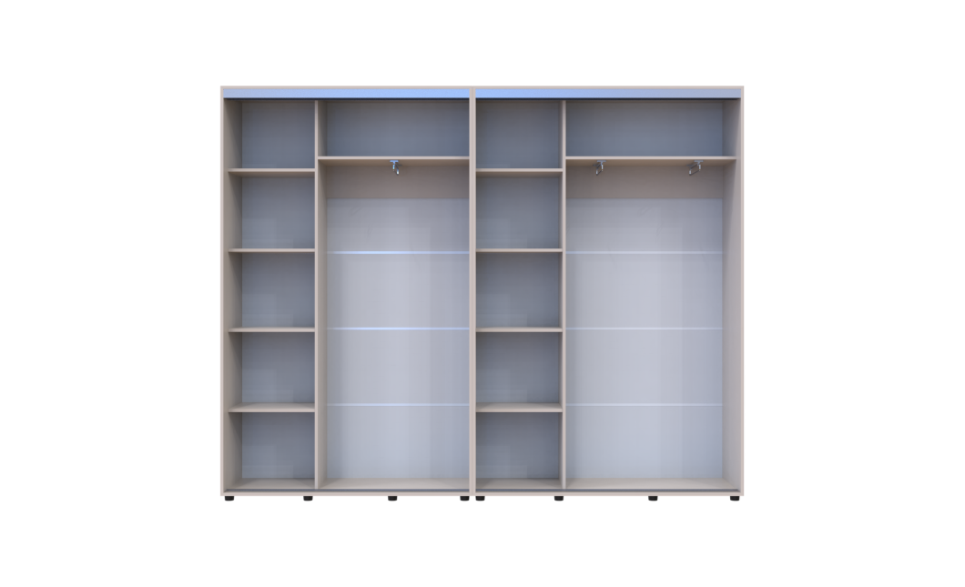 Kleiderschrank Doros Sigma Slim Schiebetüren Kaschmir 2+2 Türen 270x45x214.4 (42005600)