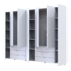 Kleiderschrank Doros Gelar Set mit Drehtüren Weiß 3+4 Türen 271,2x49,5x203,4 (42002120)