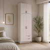 Kleiderschrank Doros Rondi mit Drehtüren mit Oberschrank Kaschmir 2 Türen 82x52x260 (80738482)