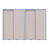 Kleiderschrank Doros Sigma Slim Schiebetüren Kaschmir 2+2 Türen 300x60x214.4 (42005607)